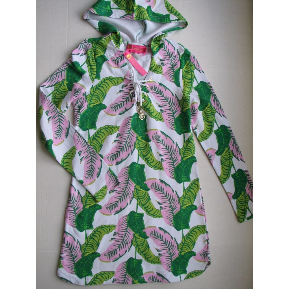 Swim Cover Up MacBeth Collection Palm Beach Hooded Dress Camille Tunic M
